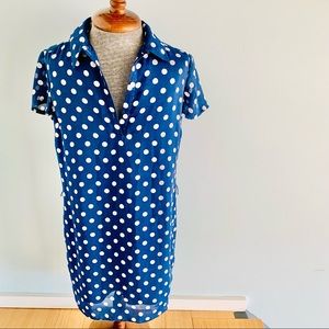 Ann Taylor polka dot dress 💙🤍